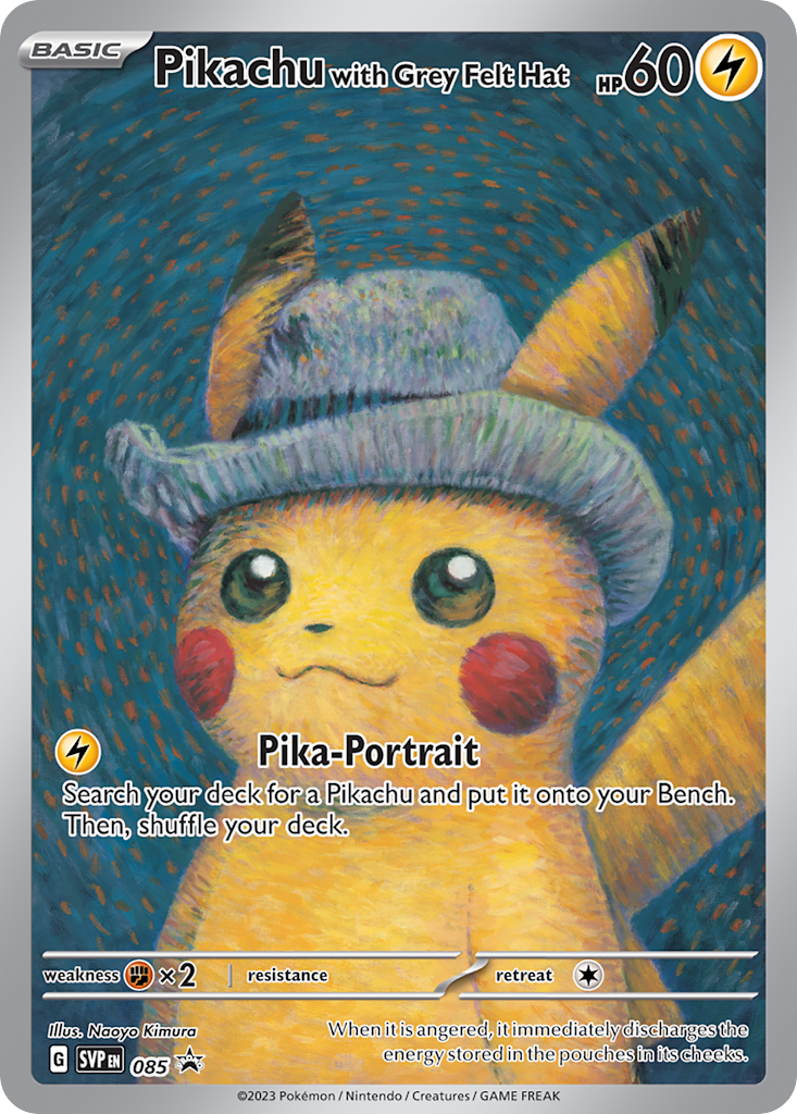 Pikachu with Grey Felt Hat